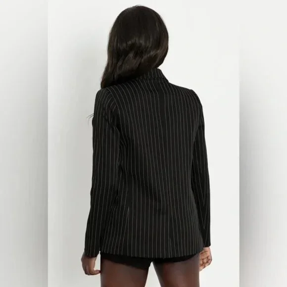 BlackMilk Pinstripe Gone Batty Fitted Blazer - Picture 6 of 9
